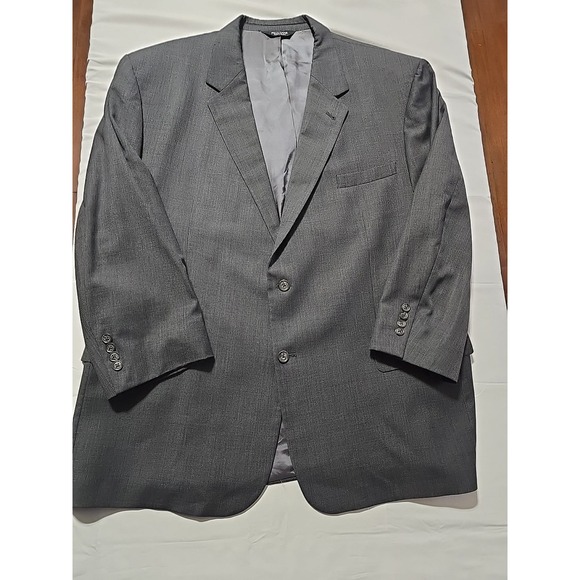 Jos A Bank Mens Sport Coat Blazer Suit Jacket Dark Gray Wool 52R Notch